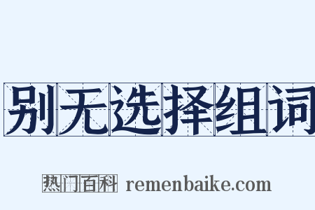 别无选择组词是什么意思的图片